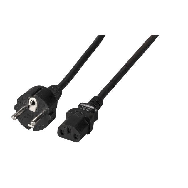 Cable Power Efb 180°-C13 180°, Black 3,0M, 3X1,00MM