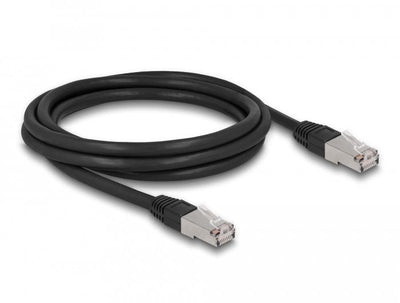 Delock RJ45 Network Cable CAT.6A S FTP Pe Outdoor 2M Black — image 1