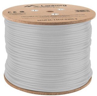 Lanberg Bobina Cable Uftp CAT.6A 305M Solid Cu Lszh Grey Cpr Fluke Passed