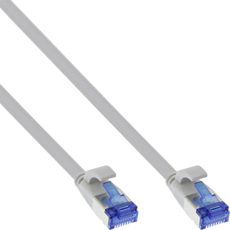 Inline Network Cable Flat , U/FTP, CAT.6A, Tpe Libre Halógenos, Grey 15M