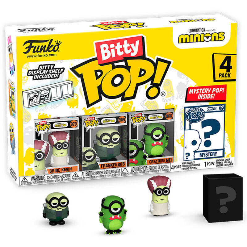 Blíster 4 Figuras Bitty Pop Minions Series 2