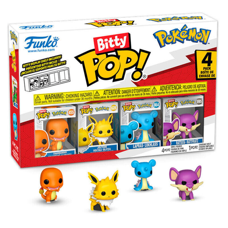 Blíster 4 Figuras Bitty Pop Pokemon Charmander