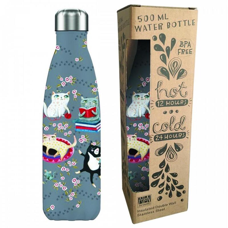 Enesco Bottle Isotermica Black Crazy Cats