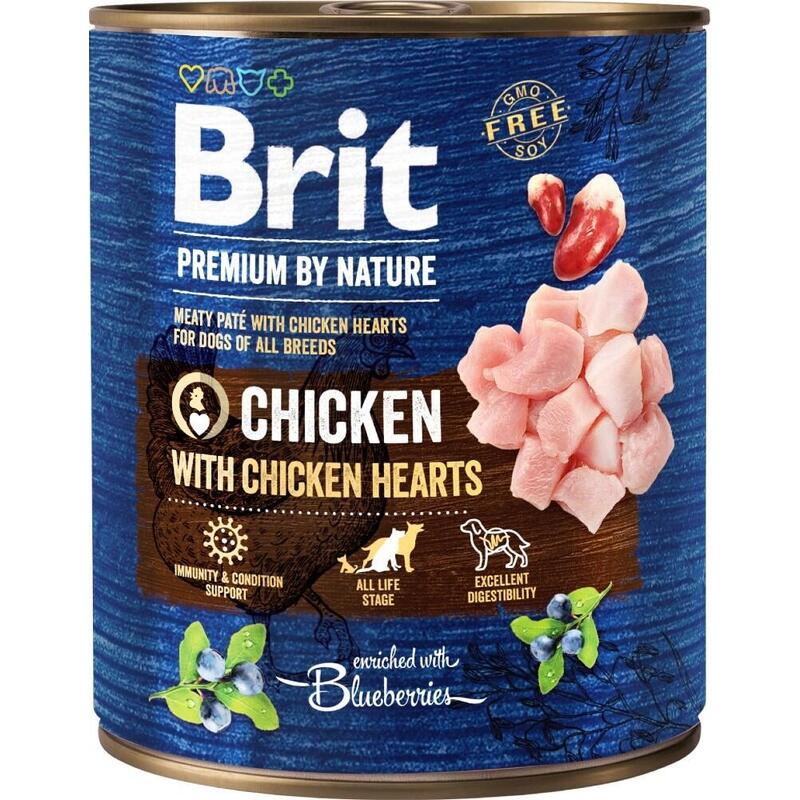 Brit Premium By Nature Chicken With Hearts - Comida Húmeda Perros - 800G