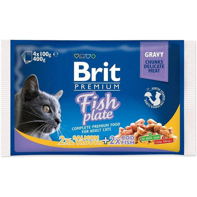 Brit Premium Cat Fish Plate - Comida Húmeda Gatos - 4X100G — image 1