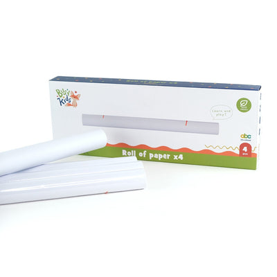BusyKids White Drawing Paper Rolls, Pack of 4