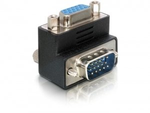 Delock Adapter VGA Male/Female Right Angled — image 1