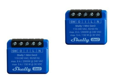 Shelly 1 Mini GEN3 2-PACK WLAN Smart Relay — image 1