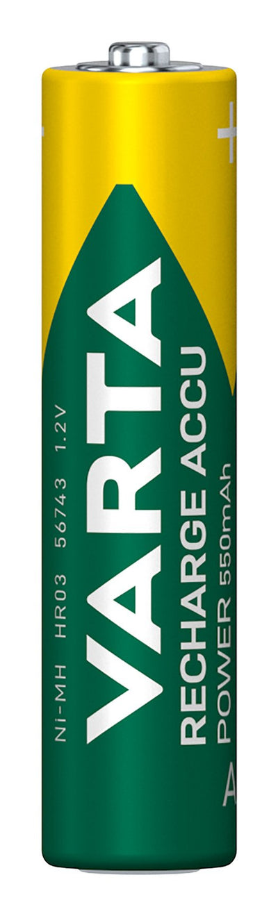 Varta Battery Rechargeable Power Type Aaa 550MAH Ready To Use Pack 4 — image 1