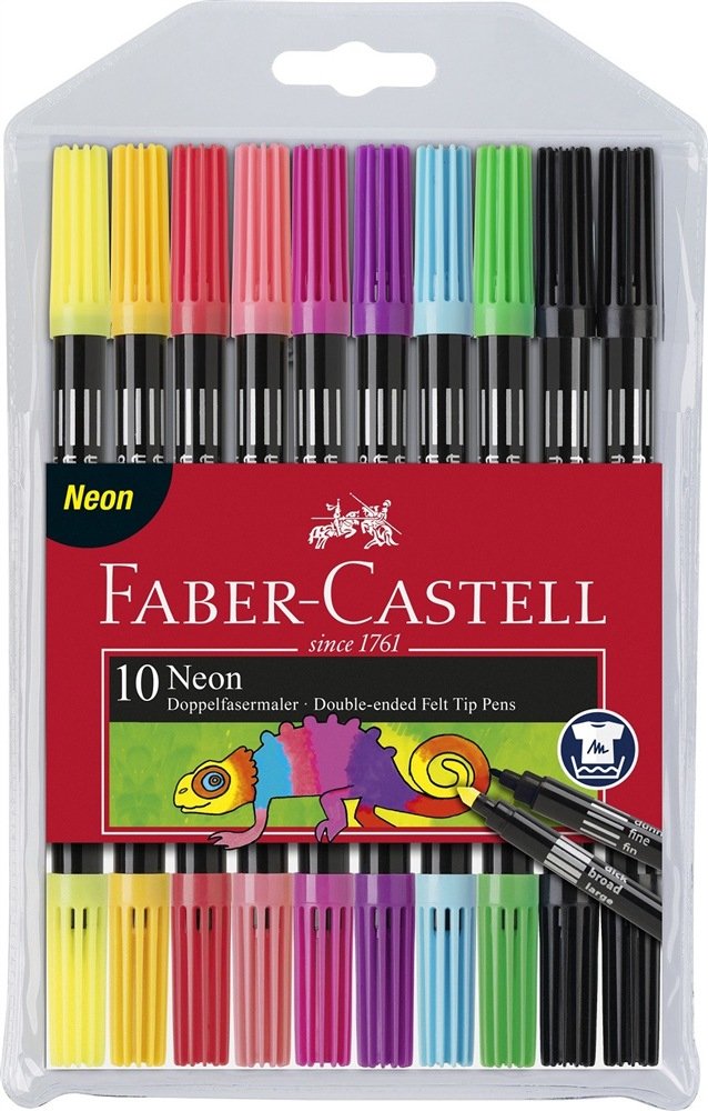 Faber-castell 151110 - Marker Double (1 Unit Colour Neón 10ER Etui Neon