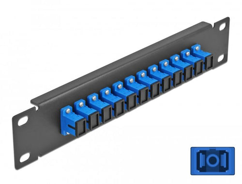 Delock 10 Lwl Patchpanel 12 Port Sc Simplex Black — image 1