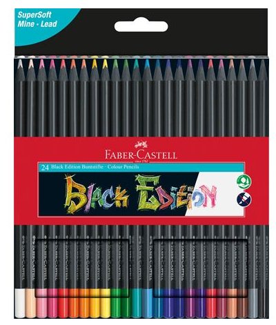 Faber-castell Pencils Colours Faber Black Edition 24 Pieces Set 116424