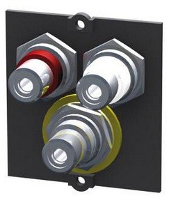 Bachmann Custom Module 1X Vídeo + Cinch Stereo BVM-1 Black Plugs Desk 917.026 — image 1