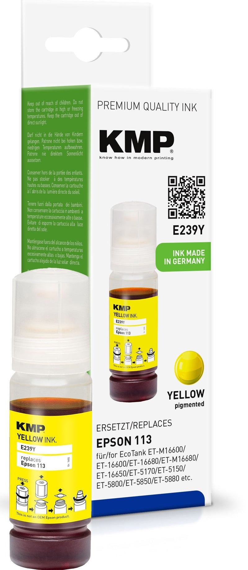 Kmp Cartridge Epson T06B4 Yellow 6000 Copias E239Y Remanufactured