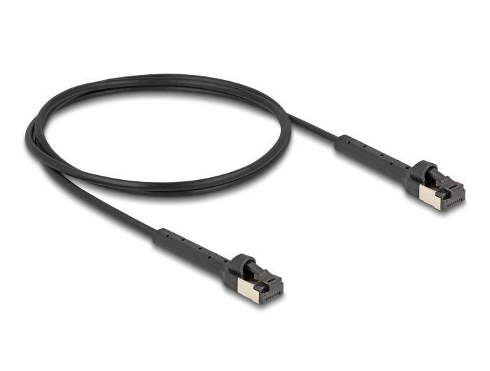 Delock RJ45 Slim Network Cable CAT.8.1 U FTP Acodable Up To 40Gbps Black 1M