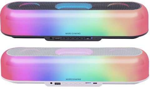 Mars Gaming Barra Sound Bluetooth RGB Msb-orb RGB 360º White 20W/ Bluetooth 5.2, Aux-in, Fm And Transflash/ Il — image 1
