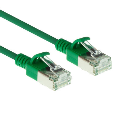 Green 7 Meter Lszh U FTP CAT.6A Datacenter Slimline Patch Cable Snagless With RJ45 Connectors — image 1