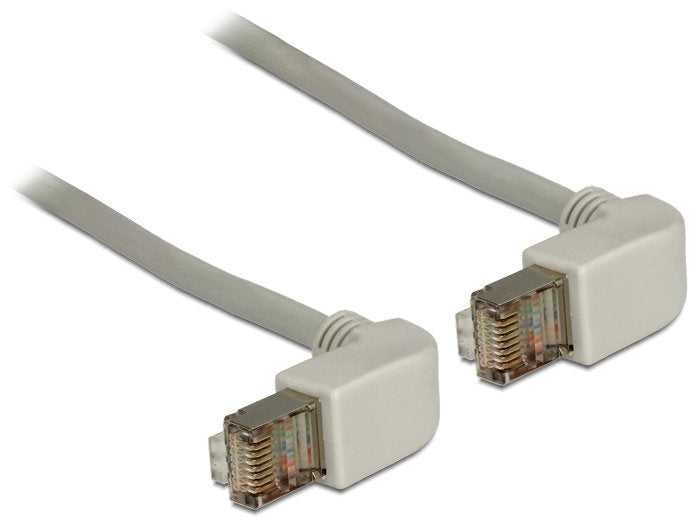 Delock 83510 Network Cable RJ45 CAT.5E Sf/UTP Acodado Hacia Arriba / Hacia Arriba 0,5M