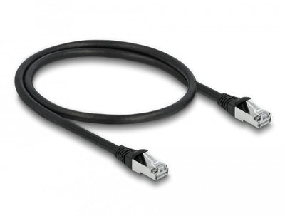 Delock RJ45 Network Cable CAT.6A S FTP Pur Outdoor 0,5M Black — image 1