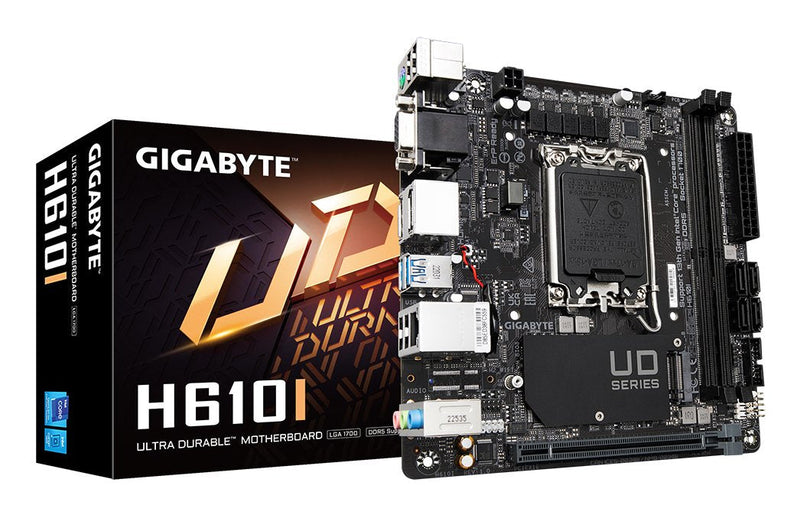 Gigabyte Motherboard H610I Mini-itx LGA1700/ H610/ DDR5/ 1x HDMI, 1XD-SUB, 2XDP/ Mini-itx