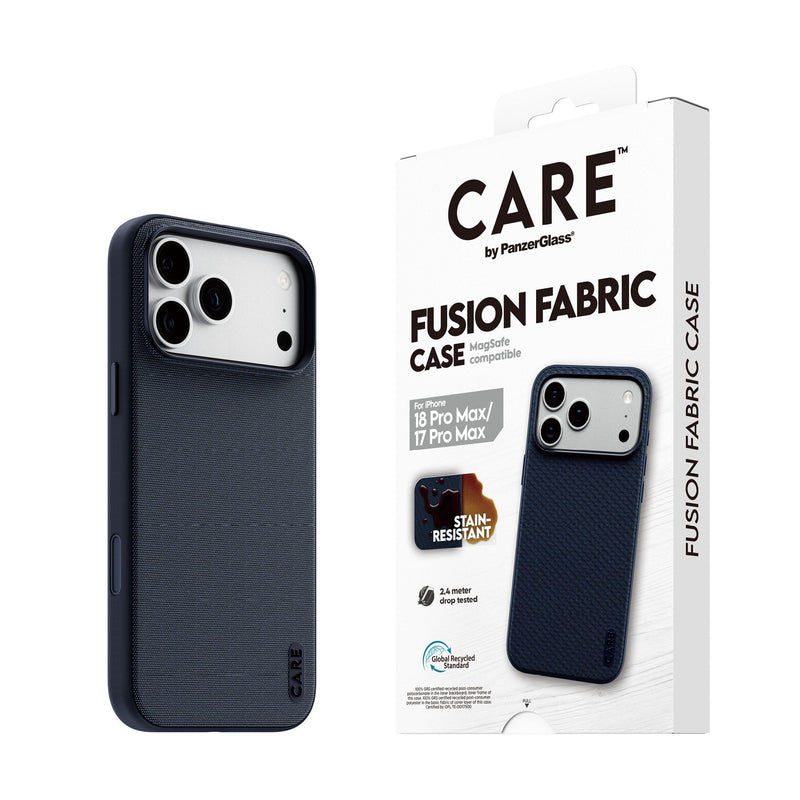 Panzerglass Care By Fusion Fabric Case Blue M. Magsafe Iphone 17 Pro Max.