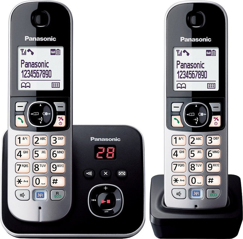 Panasonic KX-TG6822GB Phone Dect Black Silver Identificador Llamadas