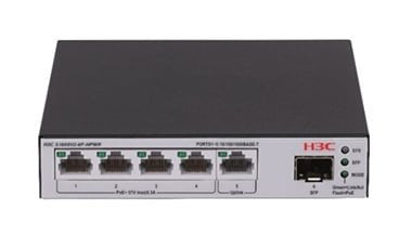 H3C LS-1600V2-6P-HPWR-GL Switch Gestionado L2 Gigabit Ethernet (10/100/1000) Energía Sobre Ethernet (PoE) Grey — image 1