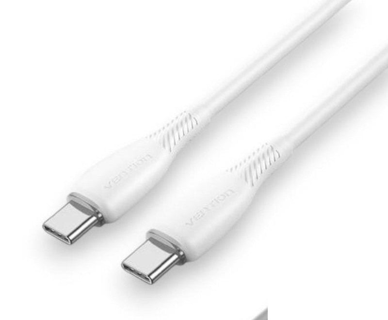 Vention USB Cable 2.0 Type-c Trvwf USB Type-c Male USB Type-c Male Up To 60W 480Mbps 1M White