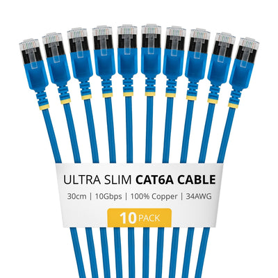 StarTech Cable .com 6ASTP34BLS30CM10PK Network Blue 0,3M CAT.6A U/FTP (STP) Alrededor — image 1