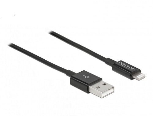 Delock Cable Datos And Charging USB Iphone™, Ipad™, Ipod™ Black 1M — image 1