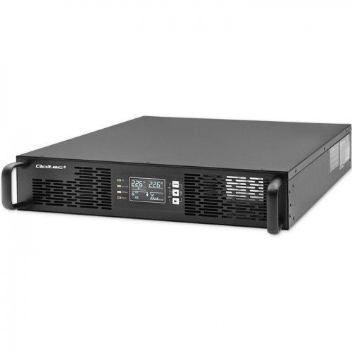 Qoltec UPS 52285 Uninterruptible Power Supply UPS For Rack 1KVA 1000W Power Factor 1.0 LCD Epo USB On Line