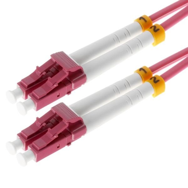 Helos Lwl Cable Fibre Lc/Lc Duplex 50/125M OM4 Violet 5,0M