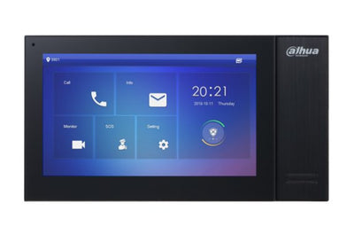 Dahua VTH2421FB-P Monitor Indoor 7 Surface Video Doorbell IP PoE SD 6E 1S Alarm Black — image 1
