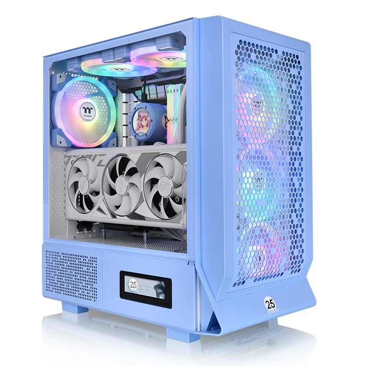 Thermaltake Box Ceres 330 Tg Hydrangea Blue ARGB ATX 2x USB 3.0 Without Power Supply Blue