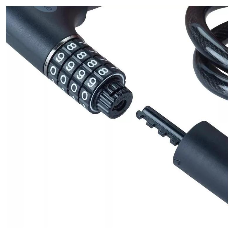 Cable Bicycle With Padlock Combinación And Key - YCC0/12/100/2 Black