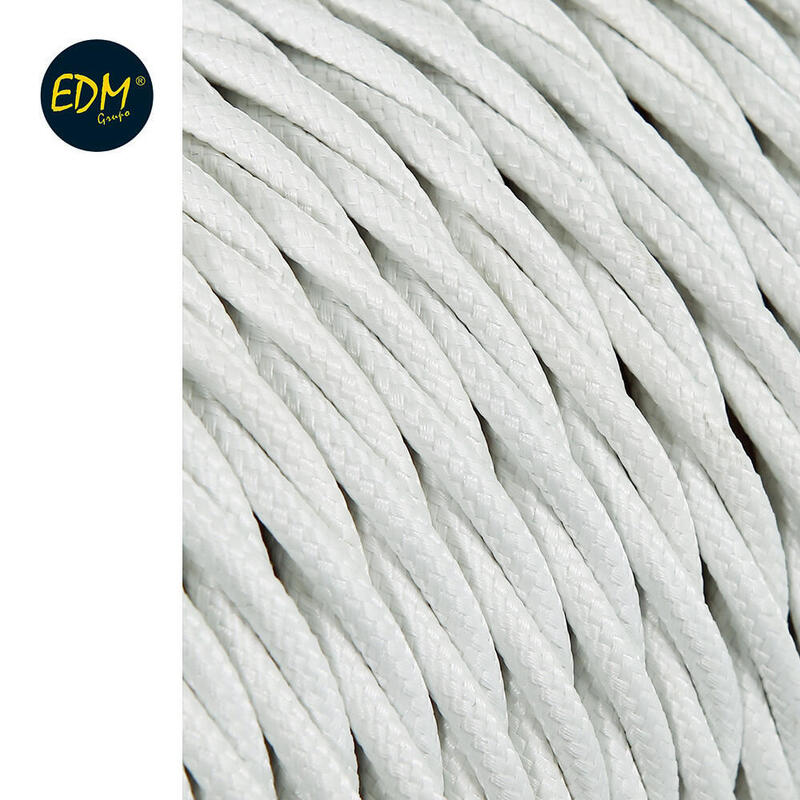 Cable Textil Trenzado 2X0,75MM White 5M