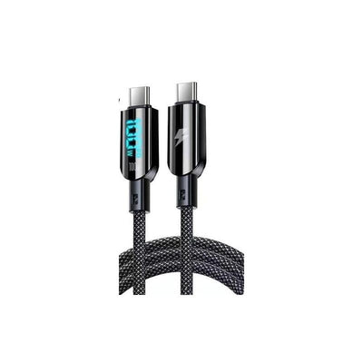 Vakoss USB Cable -c a USB-C TC-U560 With Screen Digital, 100W, 1,5M, Black — image 1