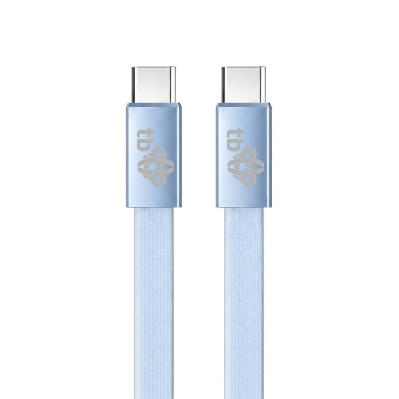 USB Cable C - USB C 1M Flat Blue Claro