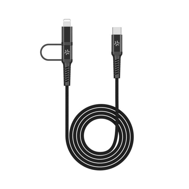 Cable Usbc-usbc + Lightning 100W