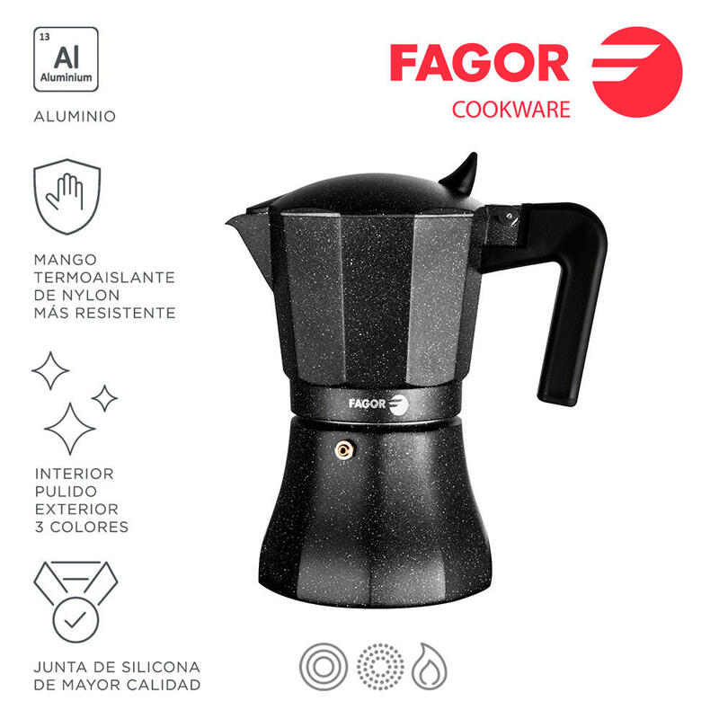 Fagor Coffee Machine Tiramisu 9 Cups Aluminium 3004