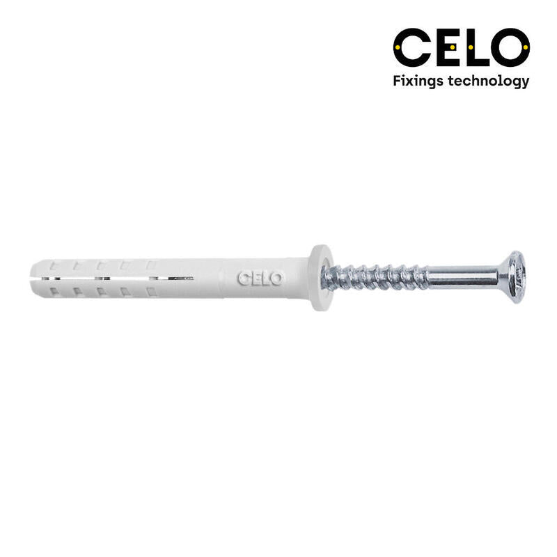 Celo Caja 100 Uni. Taco Golpe Cabeza Plana Din/Ref Np 6X40