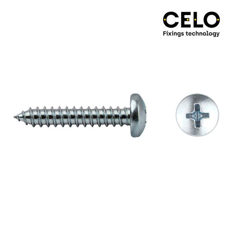 Celo Caja 250 Unid. Tornillo Chapa Alomada Philips Din/Ref 7981 3,5X25MM Zincado