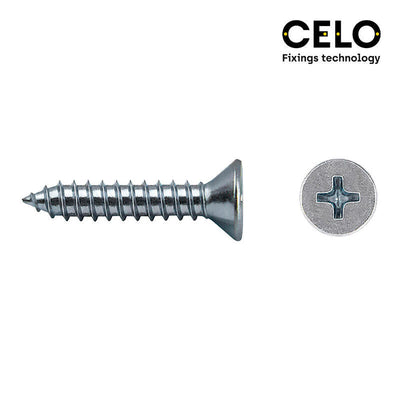 Celo Box 250 Unid. Screw Chapa Avellanado Philips Din/Ref 7982 4,8X32MM Zincado — image 1