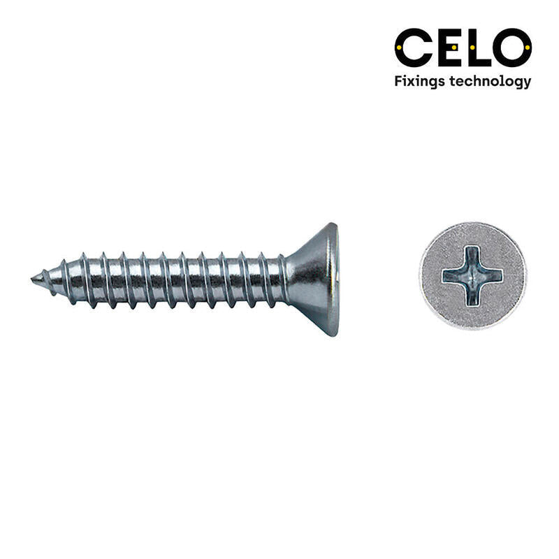 Celo Caja 250 Unid. Tornillo Chapa Avellanado Philips Din/Ref 7982 4,8X32MM Zincado
