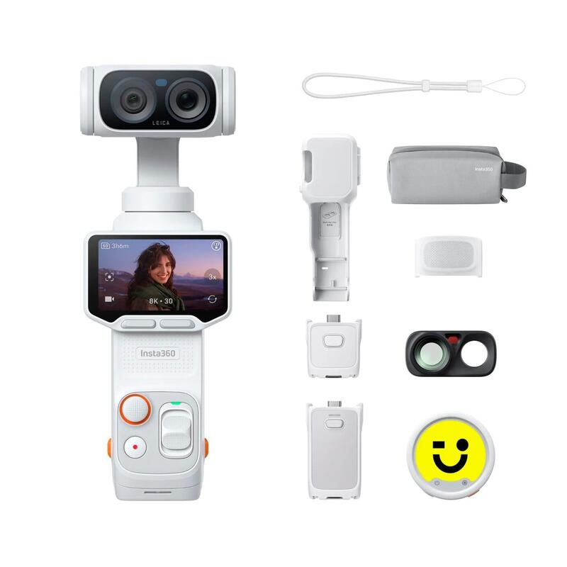 INSTA360 Camera Luna Ultra Creator Bundle Stellar White 8K With Double Lente Leica And Kit Creador