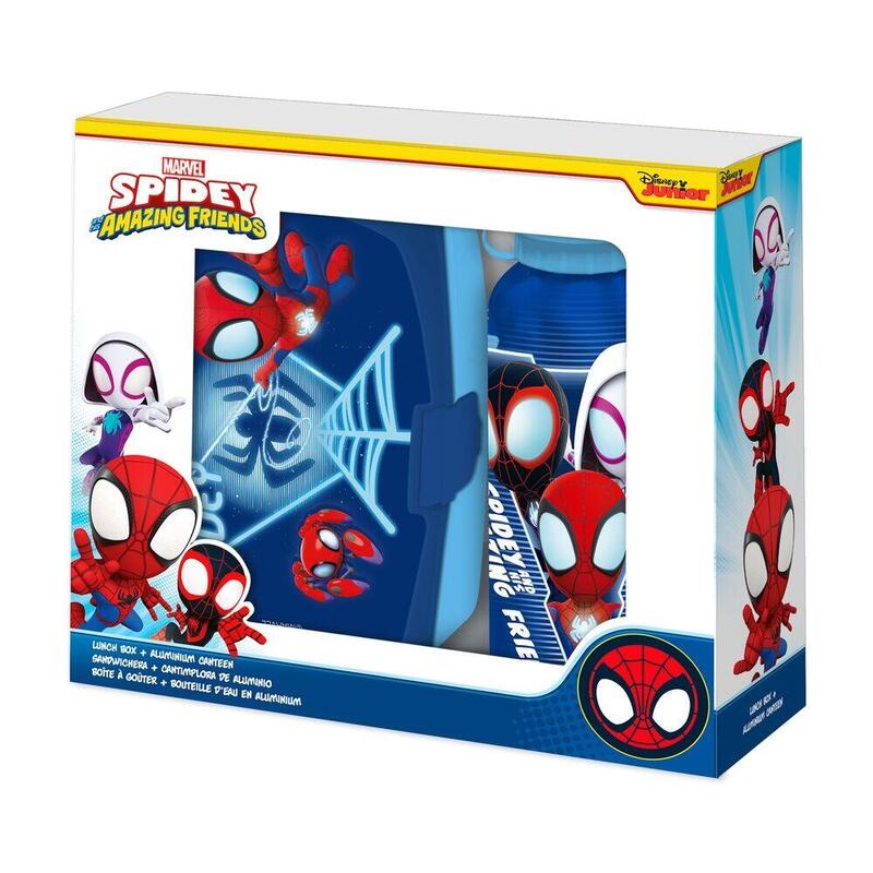 Cantimplora Aluminium + Sandwichera Spidey The Amazing Friends Marvel 500ML