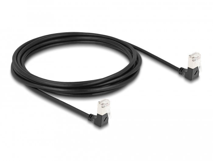 Delock Network Cable RJ45 CAT.6A S/FTP Slim 90° Unten / Unten Angular 3M