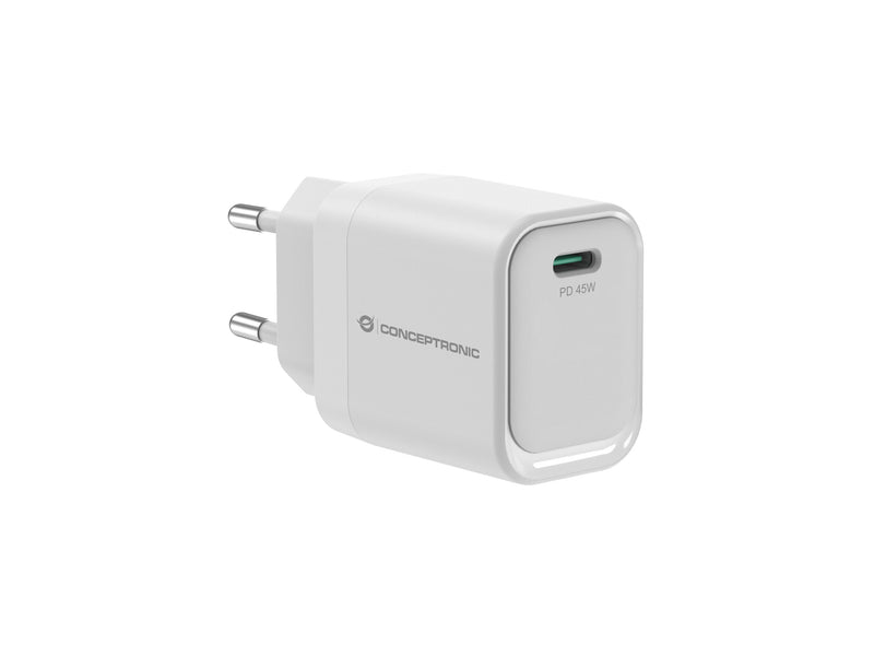 Conceptronic Charger 1PORT GaN USB-C 45WPD3.0 Pps Ws