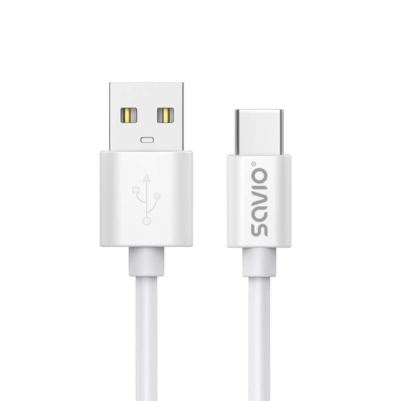 Savio Cable USB-A - USB-C 3M White CL-168