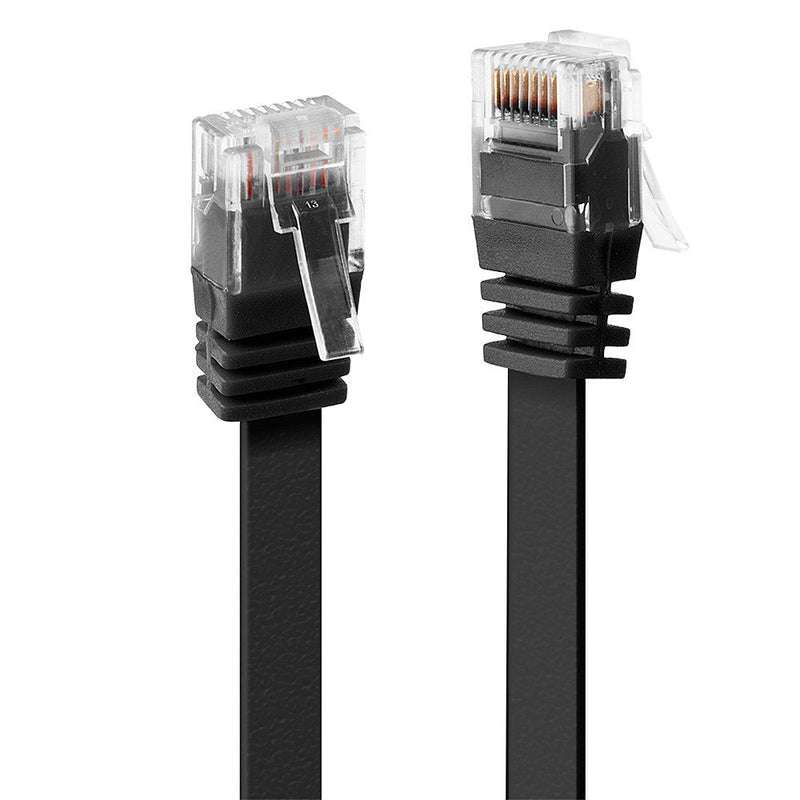 Lindy Network Cable CAT.6 Flachband Ungeschirmt Black 5.00M